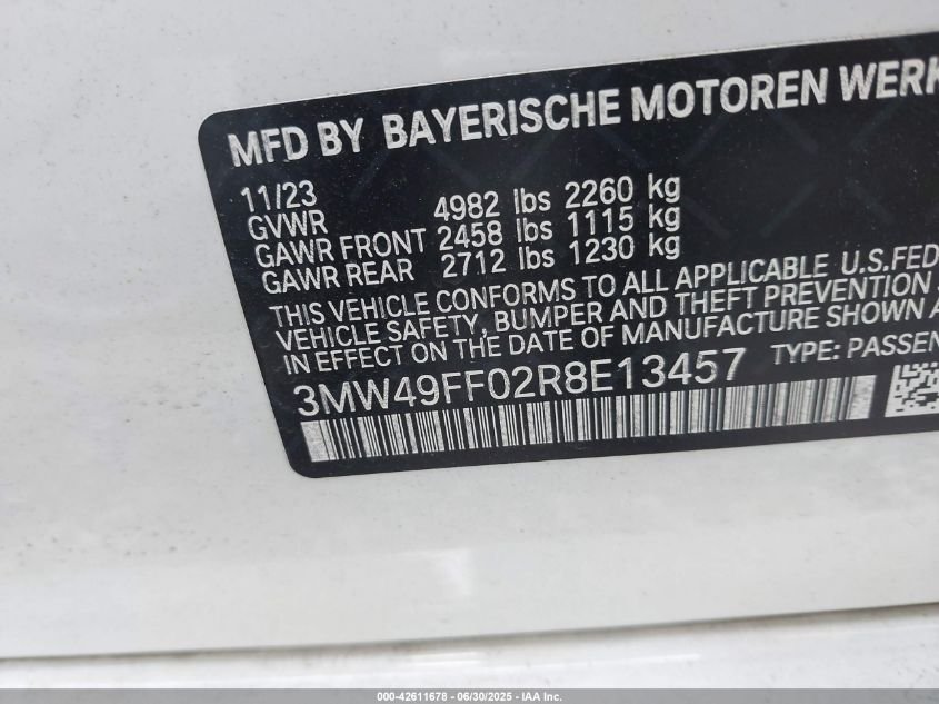 BMW M340I VIN 3MW49FF02R8E13457 - 7-img